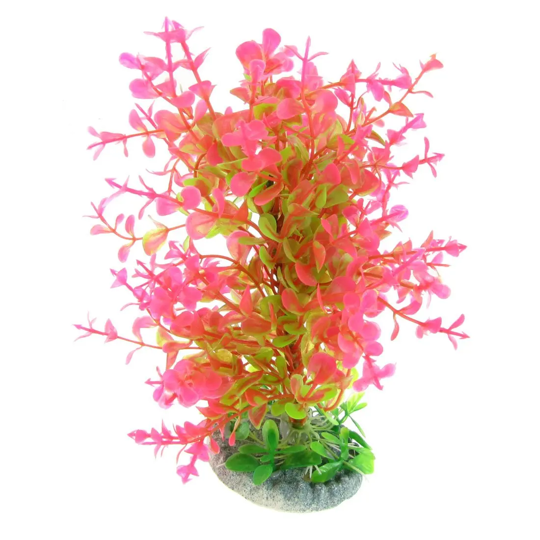 

Aquarium Fish Tank Green Magenta 7" High Plastic Plant Decoration