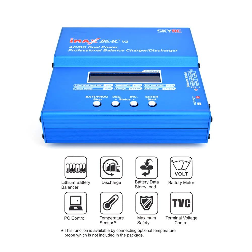 SKYRC iMAX B6AC V2 6A 50 Вт Зарядное устройство/Dis зарядное устройство для 1 6S LiPo Li Ion LiFe LiHV Nimh