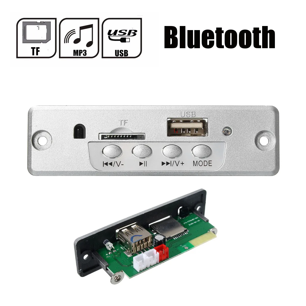 

LEORY bluetooth MP3 Decoder Board DAC Board Wireless Car Audio Amplifier Board With USB U Disk Port TF Card For MP3 WMA WAV