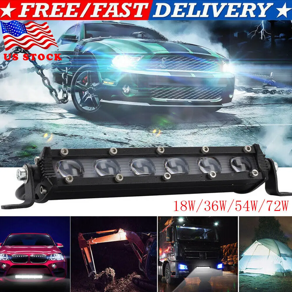 

8/14/20/26 inch Single Row Slim LED Work Light Bar for Car Off road Truck