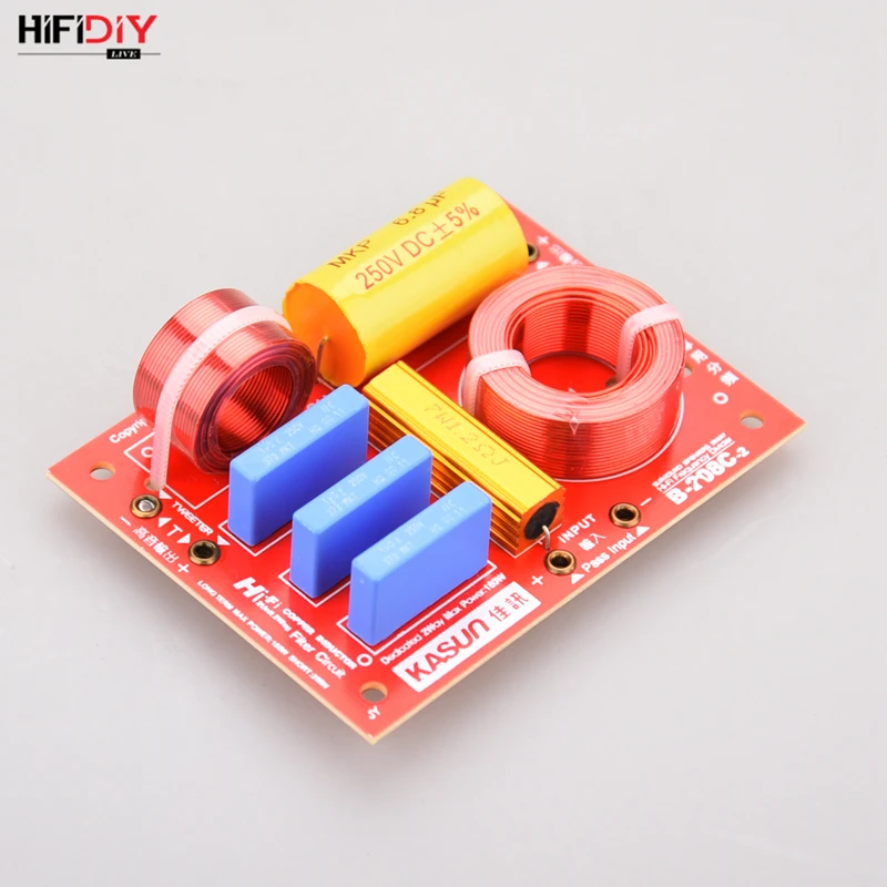 Goedkoop HIFIDIY LIVE 2Way 2 Unit (tweeter + bass speaker) frequentie Divider Crossover Filters B 208C Hi Fi Luidsprekers surround Desktop audio