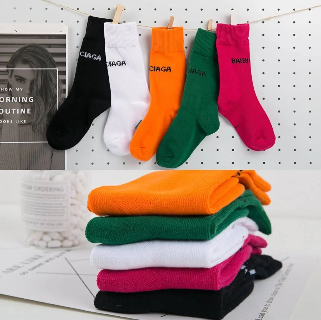

Explosion models children's boys girls baby cotton autumn and winter letters socks manufacturers wholesale