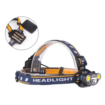 

LED Headlamp T6+2*COB Head Lamp Powerful Led Headlight Built-in 3*AAA Battery