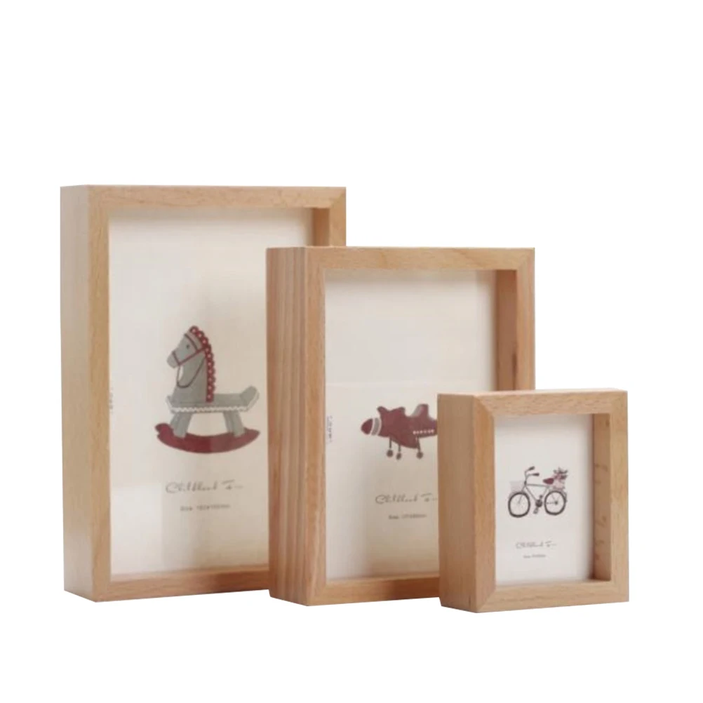 

Photo Frame Beech Wood Wooden 8 Inch Piggy Bank Picture Frame Desktop Decor Picture Photo Frame for Office Home Coffee Shop
