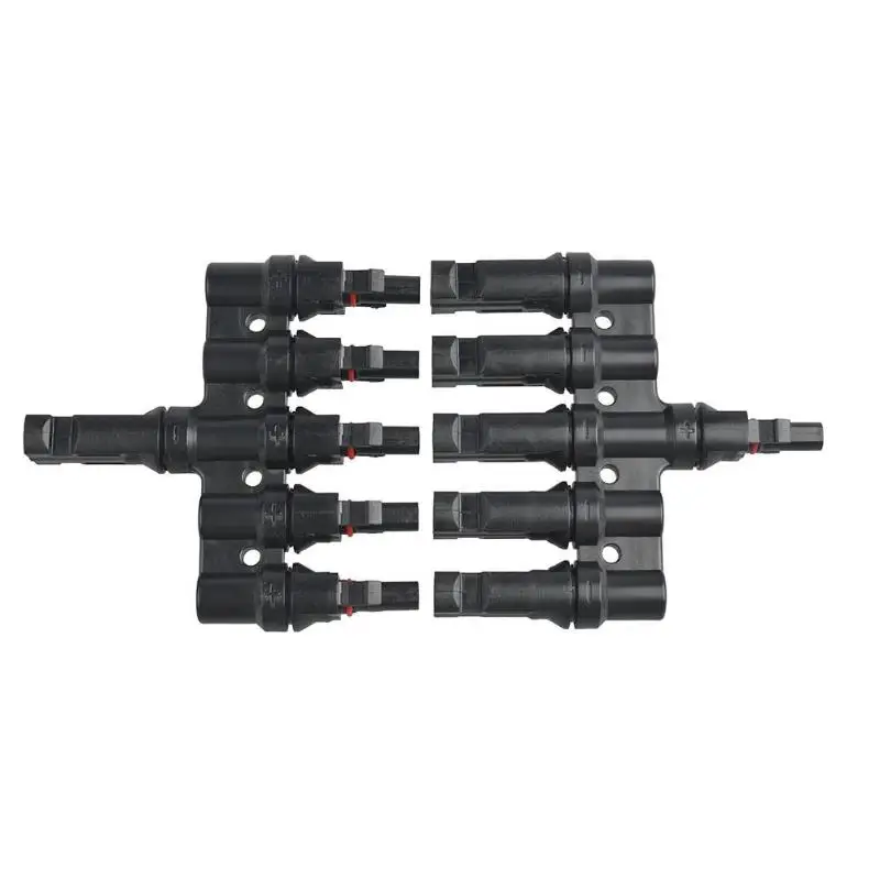 

1 Set MC4 6T Branch Connector Waterproof M/FM Solar Panel Cable Photovoltaic Adapter Splitter Coupler Combiner