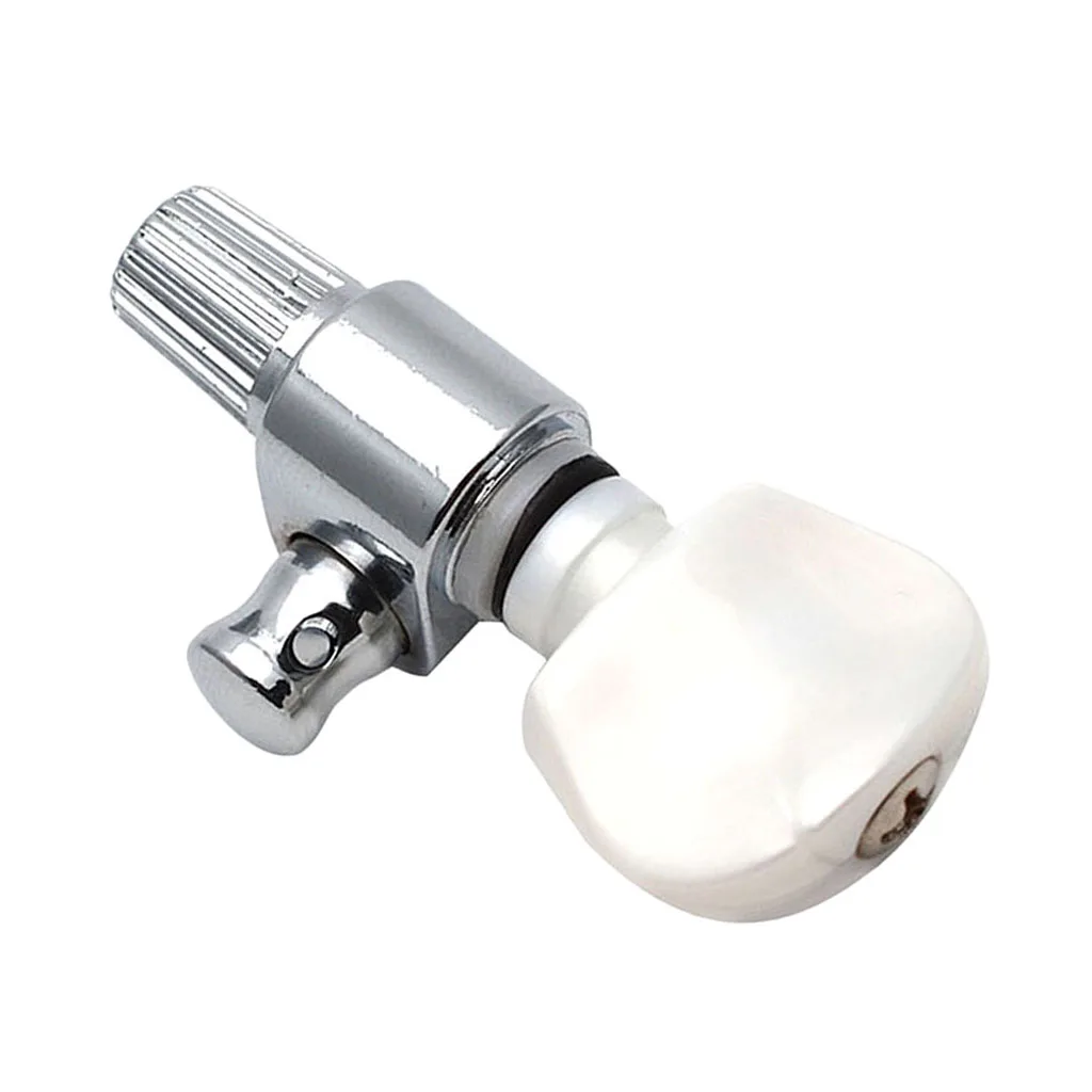 

New Hot 48.1mm Chrome Banjo 5th Geared Tuning Peg Key Machine Head with White Pearl Button Guitar Parts & Accessories