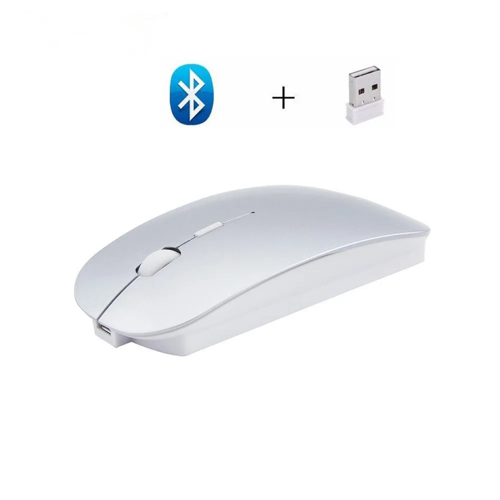 

CHYI Bluetooth Mouse For Macbook Air 2.4G Wireless Mouse Rechargeable Silent Ultra-thin Mause Ergonomic Portable Optical Mice