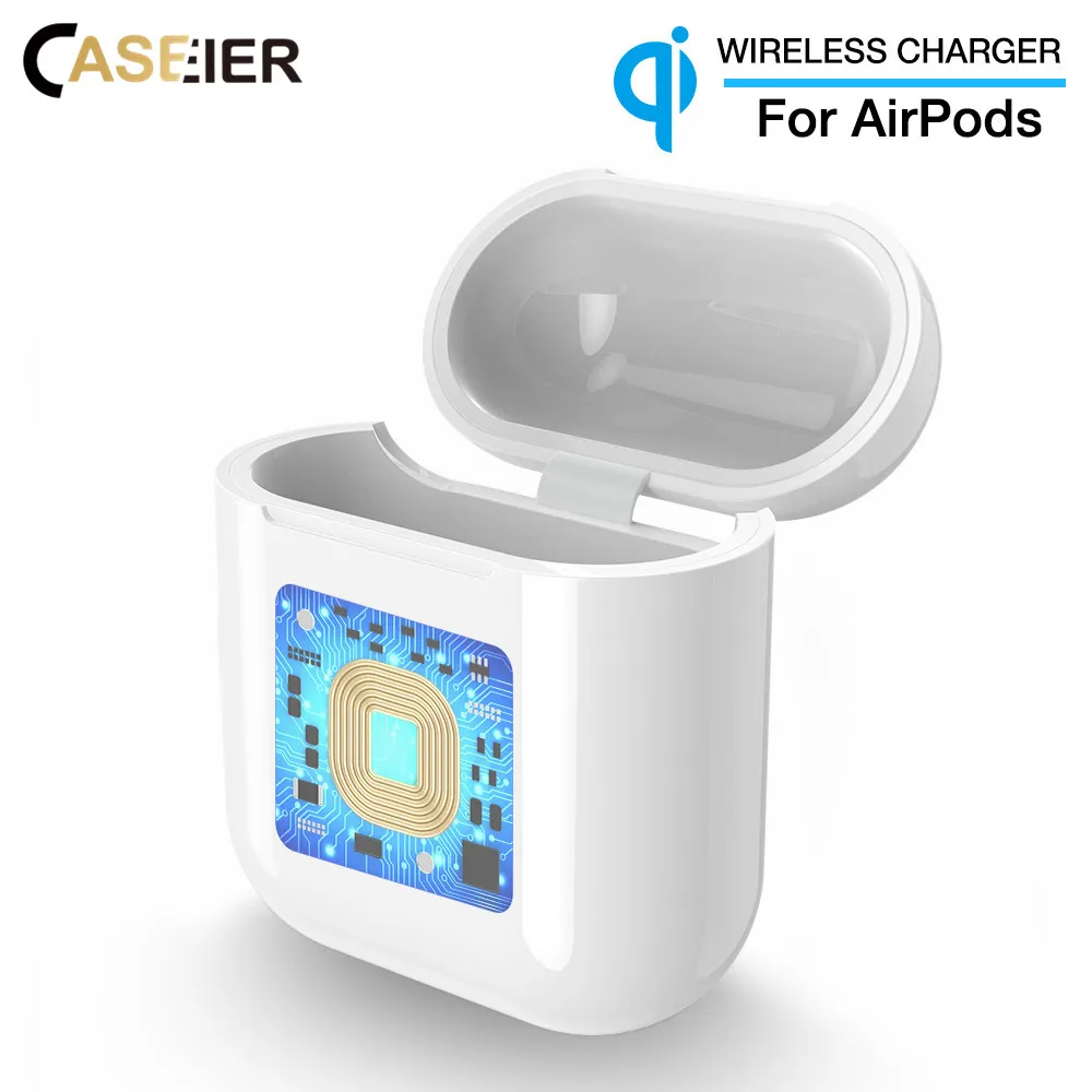 Беспроводное зарядное устройство CASEIER для AirPods защитный чехол приемник Airpod