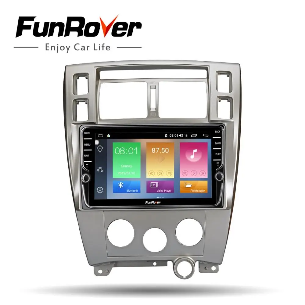 Clearance Funrover 8 cores car radio multimedia player dvd android 9.0 For Hyundai Tucson 2006-2014 2 din autoradio gps navigation 4G+64G 2