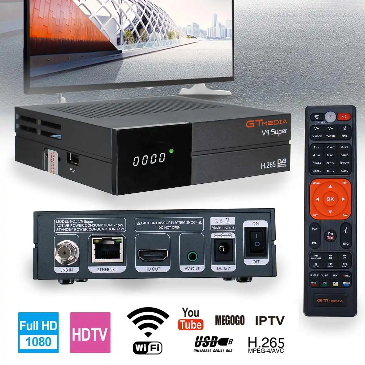 

V9 Super Full HD DVB-S2 Satellite Receiver 1 Year Europe C ccam Cline Same Freesat V9 Super Upgrade From Freesat V8 Super