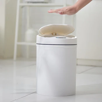 

Automatic Sensor Dustbin 8L Smart Induction Trash Can Induction Waste Bin Double bin Eco-friendly Household Trash Bin USB #3