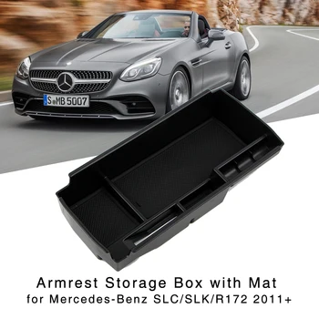 

Armrest Storage Box for Mercedes Benz SLC SLK R172 2011 2012 2013 2014 2015 2016 2017 2018 Central Console Glove Holder Tray