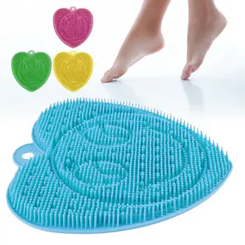 

4Color Silicone Heart Foot Massage Mat Blood Circulation Tension Release Pad Bath Shower Comfort Relaxing Massage