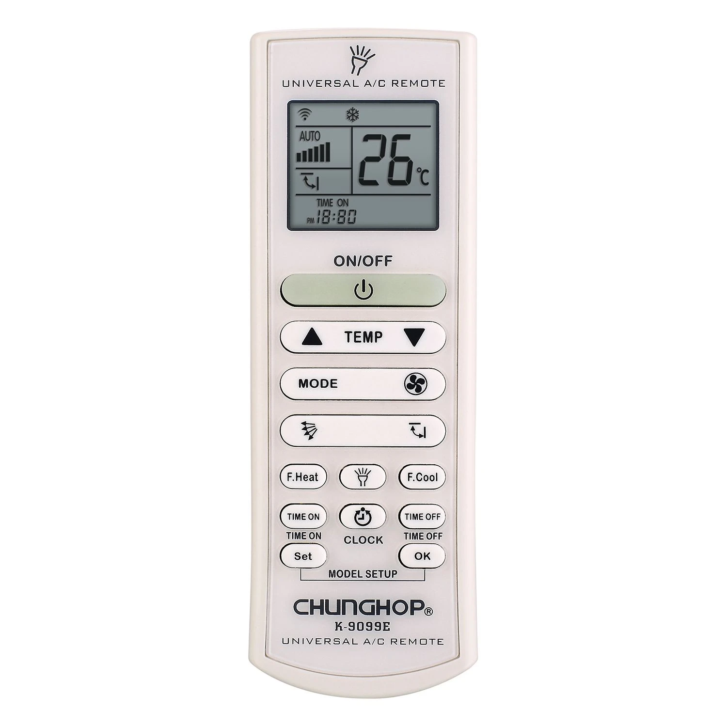 Codes chunghop remote universal ac SUNSKY