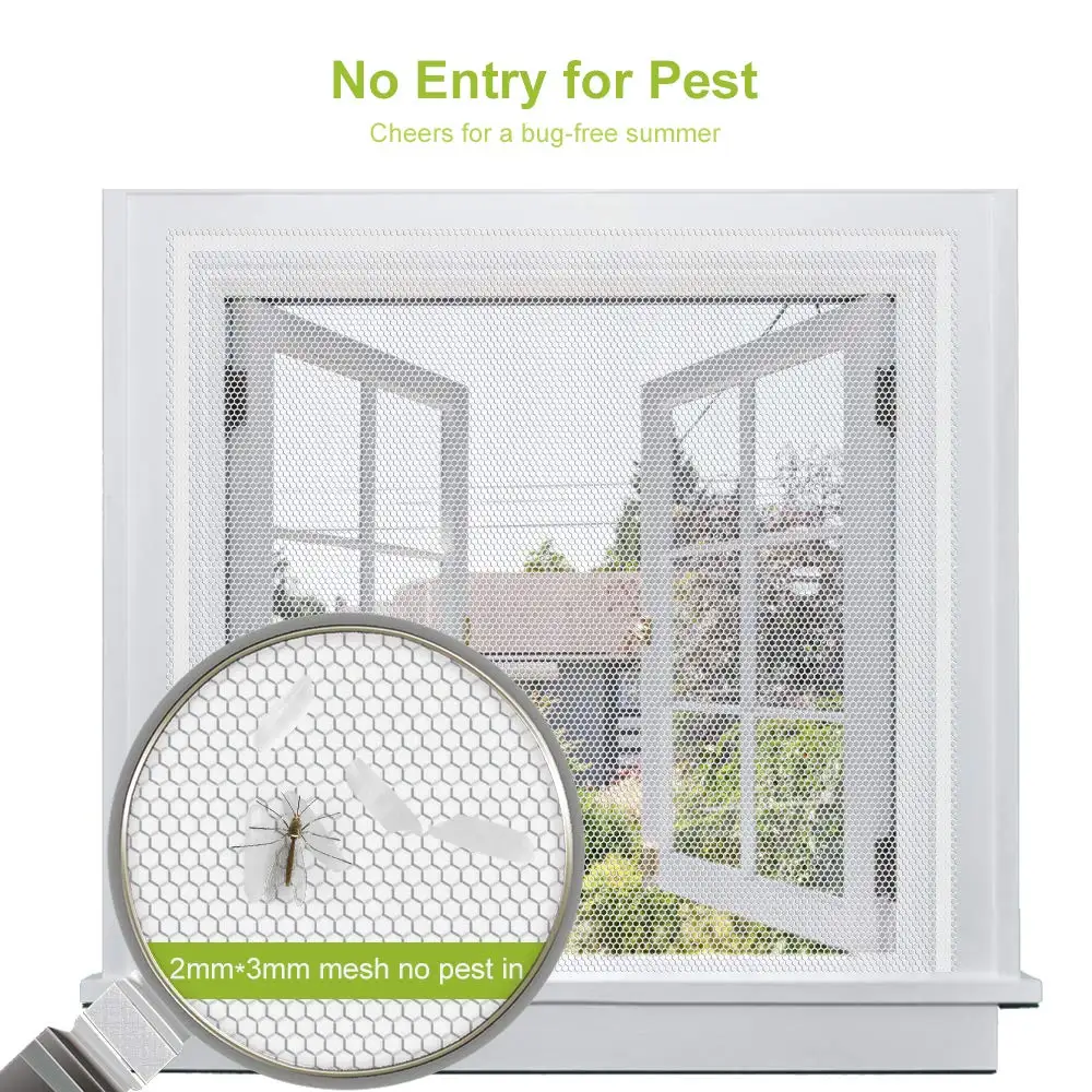 

Fly Mosquito 4 Packs Summer Window Net Mesh Screen Room Cortinas Mosquito Curtains Net Curtain Protector Fly Screen Insets
