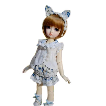 

[wamami] 701# 3pcs Blue Flower Dress/Suit/Set 1/4 MSD DZ BJD Dollfie