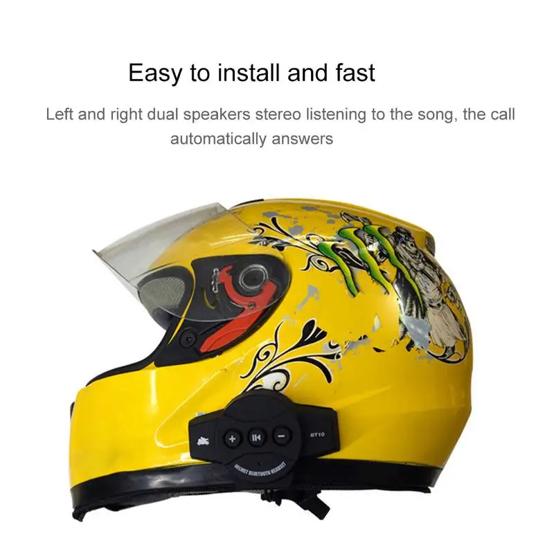 Bluetooth font b Helmet b font Headset Wireless Earphone Motorcycle Accessory with Communication Systems