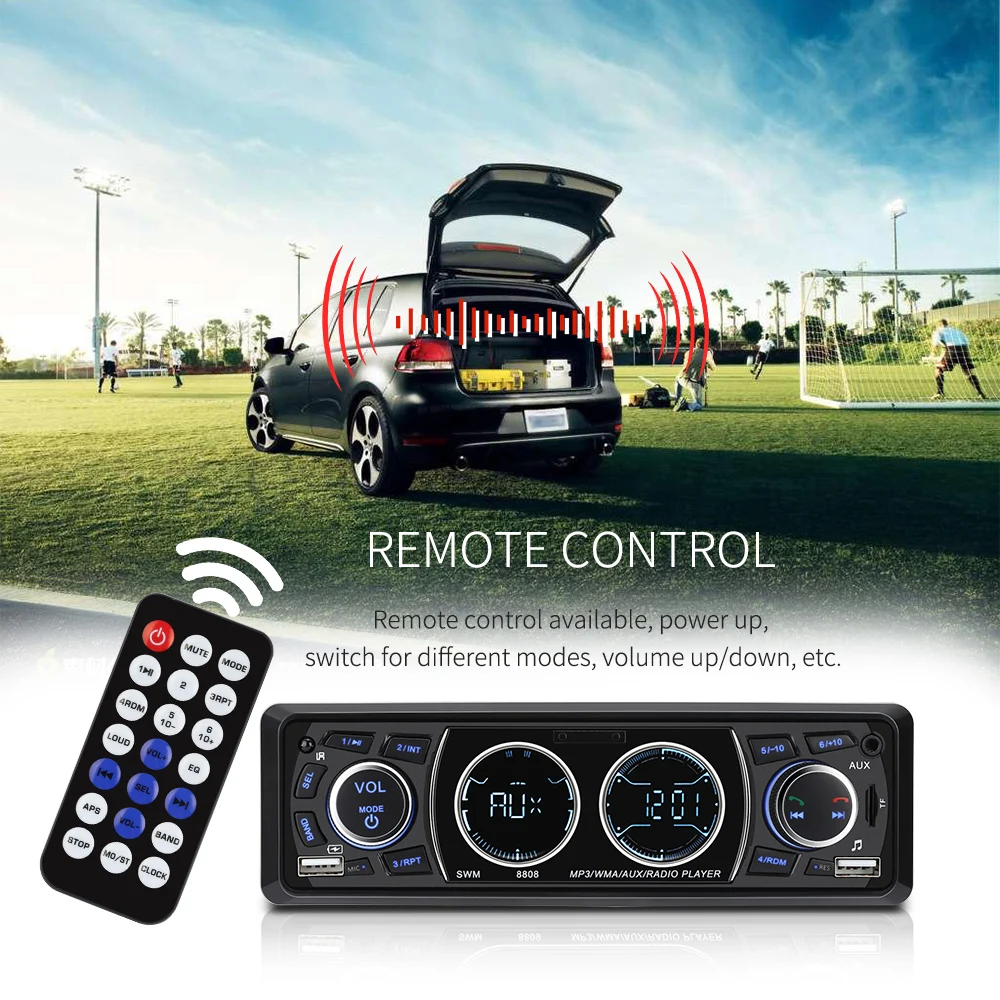 Excelvan 8808 1 Din автомагнитолы 4 дюйма автомобильный стерео MP3 музыкальный плеер
