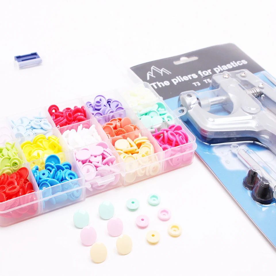 

Round Snap Button 12mm T5 Buttons For Clothes/Clothing Resin Plastic Snaps Hand Held Pliers Tool Set Button Press Machine