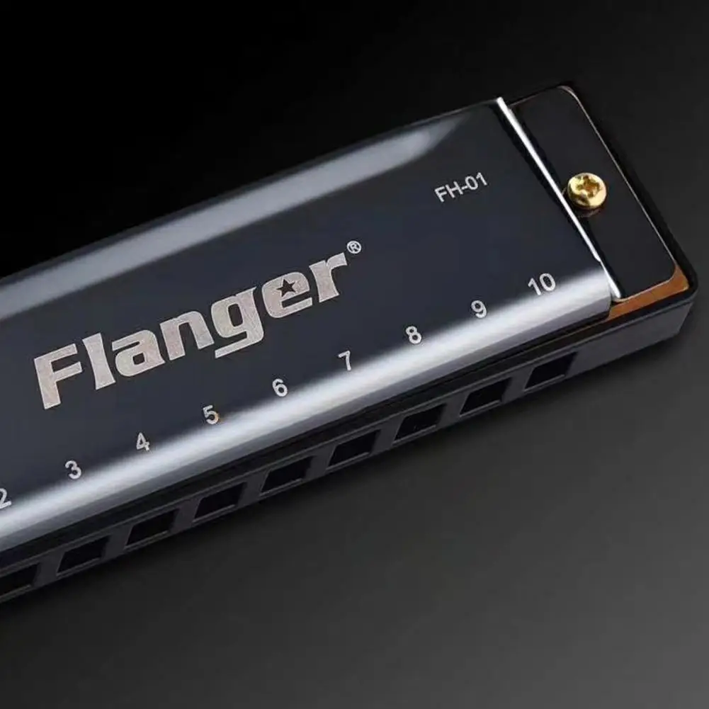 Flanger 10 hole 20 c Tone Diatonic Blue Harmonica Стандартный ключ для рта с чехлом начинающих