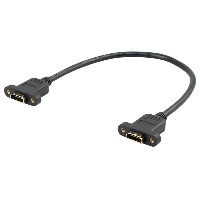 

Hdmi Extension Cable High Speed Hdmi Female To Female Extension Wire Cord Hdmi Extender Adapter Coupler with Screw Nut - Gold
