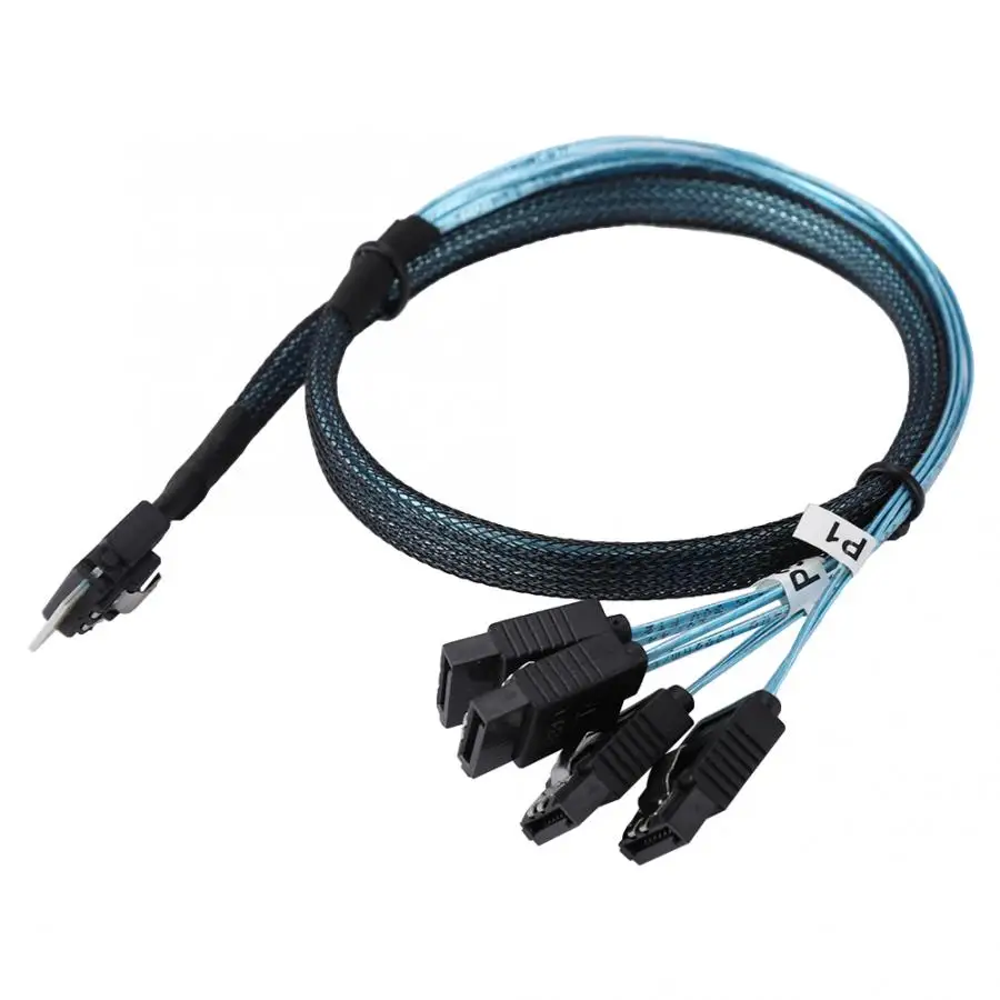 

Mini SAS 38P SFF-8654 to 4xSATA Server HDD Data Transmission Cable on sale