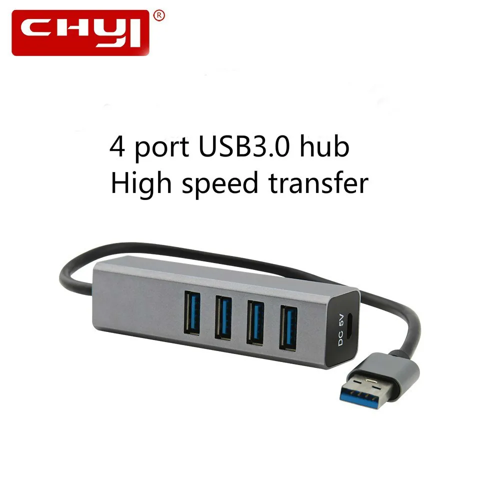 

CHYI Combo Usb 3.0 Hub Computer Accessories 4 Port Mini Micro Usb Hubs Splitter Multi-port Hab Usb3.0 Interface Hubs For Laptop