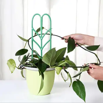 

Garden Trellis Plastic Flower Rattan 3 Pieces Set For Mini Climbing Plants Leaf Shape Potted Plant Support Vines Vegetables