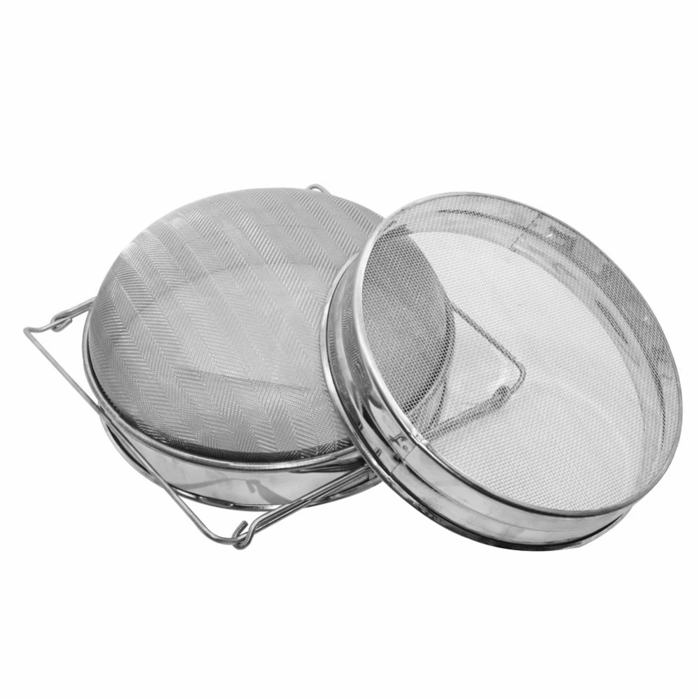 

Honey Filter Double Layer Sieve Stainless Steel Mesh Beekeeping Tools Equipment