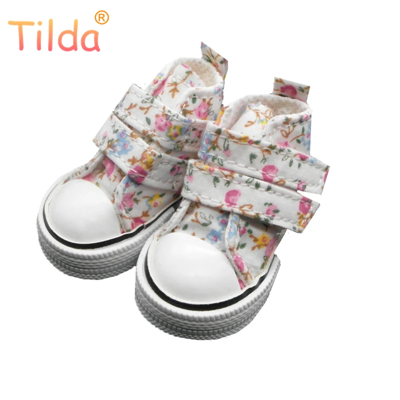 Tilda 6cm Mini Shoes For Paola Reina Doll,Fashion Mini Toy Gym Shoes for Tilda,1/4 Bjd Doll Footwear Shoes for Dolls Accessories