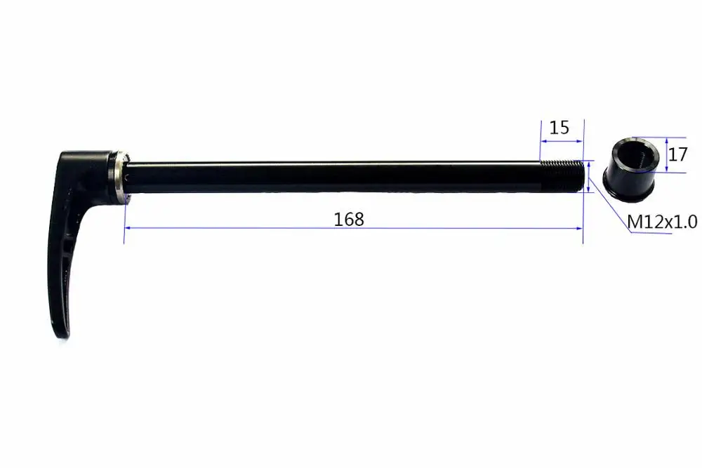 12X142 заднее колесо через ось 142x12 мм Fatbike MTB велосипед сплав шампуры QR длина 168 мм Шаг резьбы 1,0 мм плоская головка