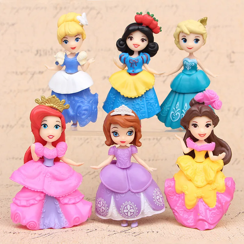 Disney Frozen Elsa Kids Personalized Gifts Snow Princess Belle Cinderella Car Doll Vinyl Girl Action Figures Toys for Children Disney Frozen Elsa Kids Personalized Gifts Snow Princess Belle Cinderella Car Doll Vinyl Girl Action Figures Toys for Children