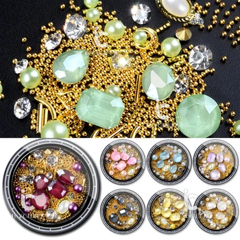 Skup ICYCHEER Akrylowe Mini Koralik Perły 3D Nail Art Dżetów Glitter Biżuteria Porady Dekoracje