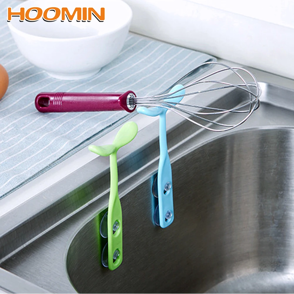 

HOOMIN Sink Suction Cup Holder Spoon Shelf Spoon Chopstick Holder Sucker Sink Cutlery Shelf Soup Spoon Rack Kitchen Supplies