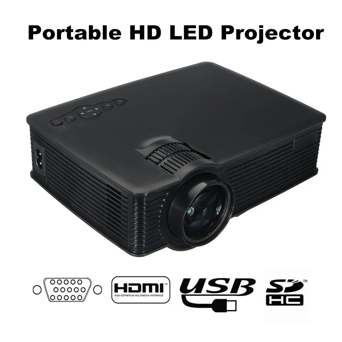 Портативный мультимедийный проектор HD 1080P 3000 люмен 3D домашний кинотеатр