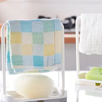 

Household Cleaning Tool Storage Rack Towel Wiper Dishcloth Hanging Holder Sponge Soap Storage Base Holder Kitchen Desk Organizer