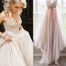 Винтажный кружевной топ, пляжные свадебные платья, милая открытая спина, бант, пояс, богемные свадебные платья, Robe de Mariage, свадебное платье