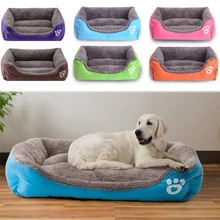 

Soft Warm Pet House Kennel Rectangle Candy Colored Dog Beds Breathable Cool Mat Cushions For Small Large Dogs Cats S M