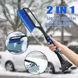 2 в 1 лобовое стекло автомобиля снег кисточки удаление лопатка Чистый Макияж инструмент Авто Грузовик окно зима скребок для льда