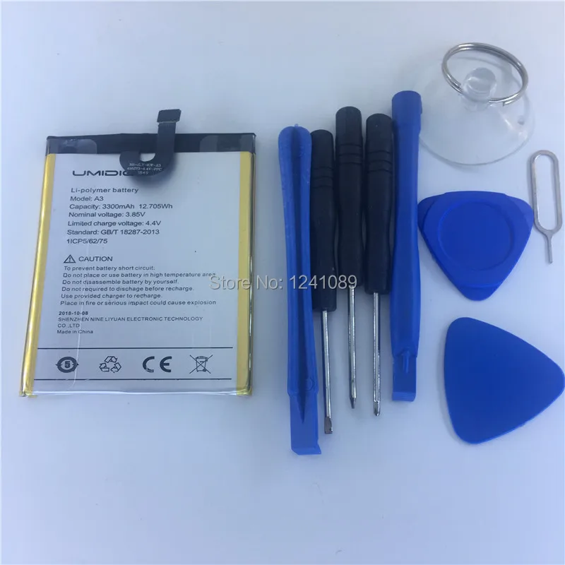 

Mobile phone battery for UMIDIGI A3 battery 3300mAh MTK6739 Gift dismantling tool for UMIDIGI A3 battery Mobile Accessories