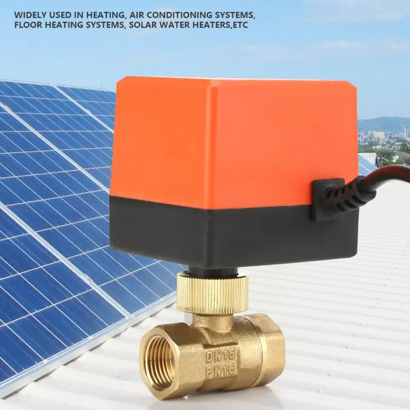 Латунный шаровой клапан с электроприводом клапан 2-ходовой клапан 3-х проводное 1 точка-точка Управление G1/2 DN15 AC220V valvula solenoide Лидер продаж