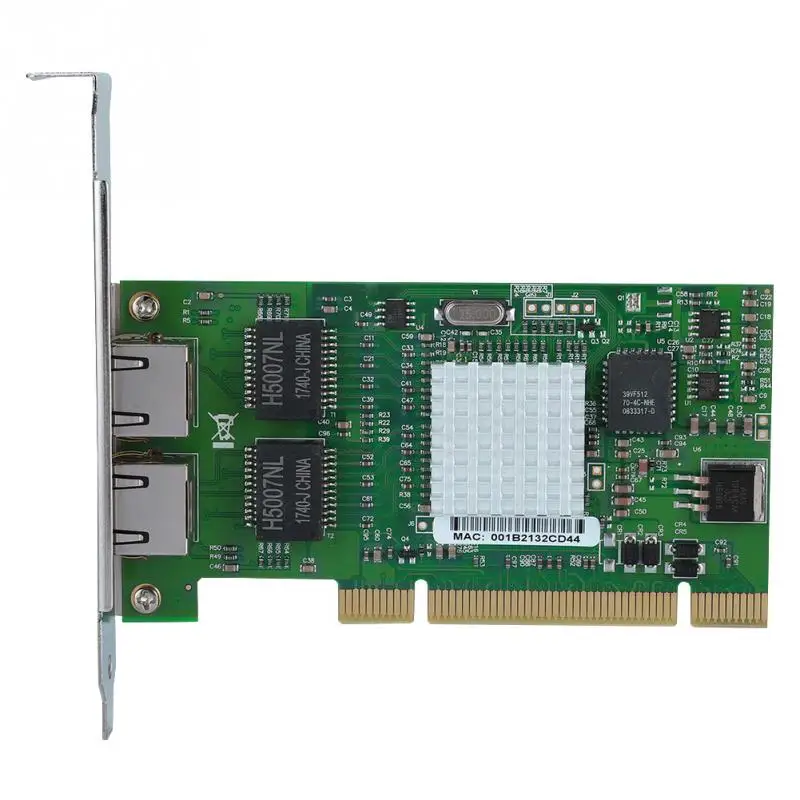 Для Intel 8492MT 82546EB PCI Dual Port Gigabit LAN Ethernet адаптер Сетевая карта NIC|Сетевые карты| |