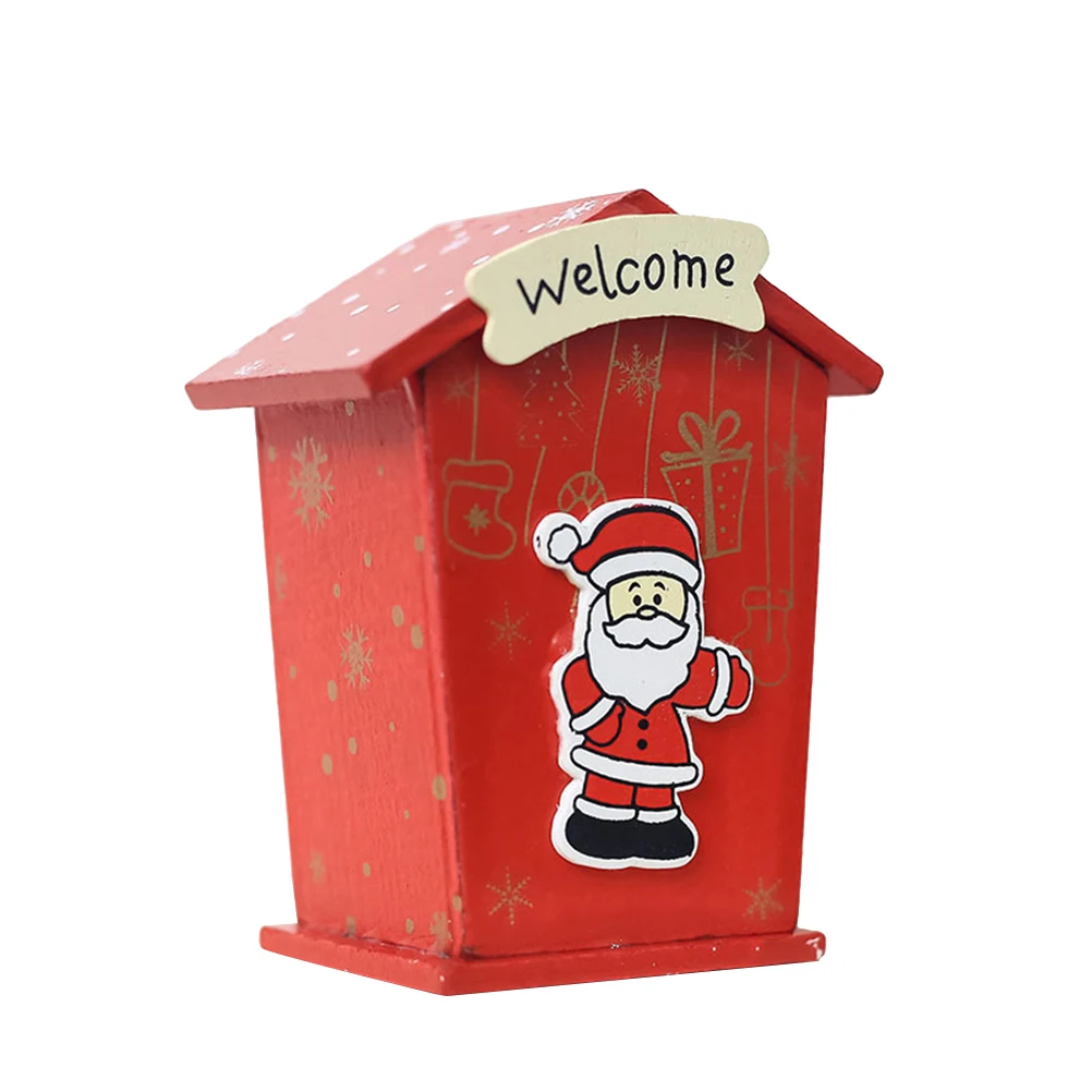 

1pc Christmas Themed Money Box Wooden Creative Cartoon Saving Box Piggy Bank For Kids Color Random Money Toys