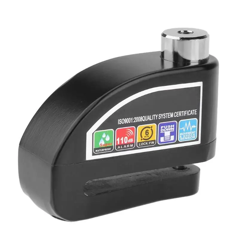

Anti-theft Wheel Disc Brake Lock with Security Alarm for Motorcycle Bicycle
