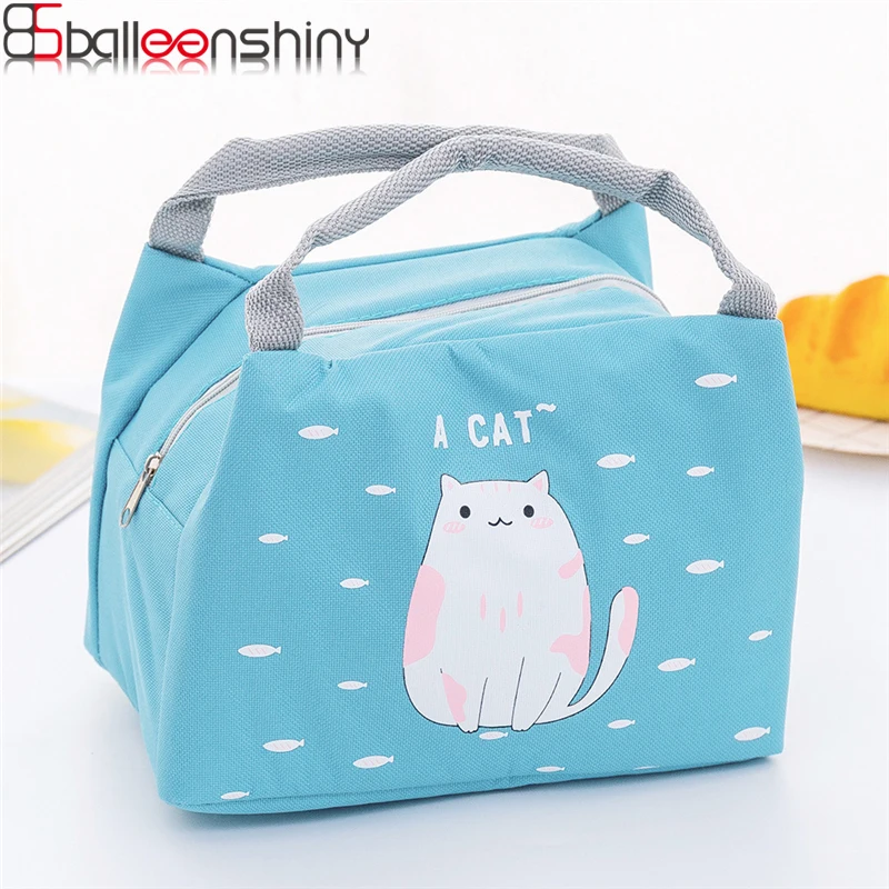 

BalleenShiny Portable Small Lunch Box Bag Outdoor Convenient Picnic Bag Ice Pack Thick Student Foods Insulation Bag