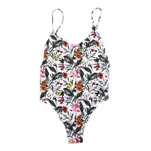 ELOS-Цельный купальник с перекрестной спинкой, женская одежда для плавания, винтажный Ретро купальник, пляжная одежда, купальник с принтом, монокини