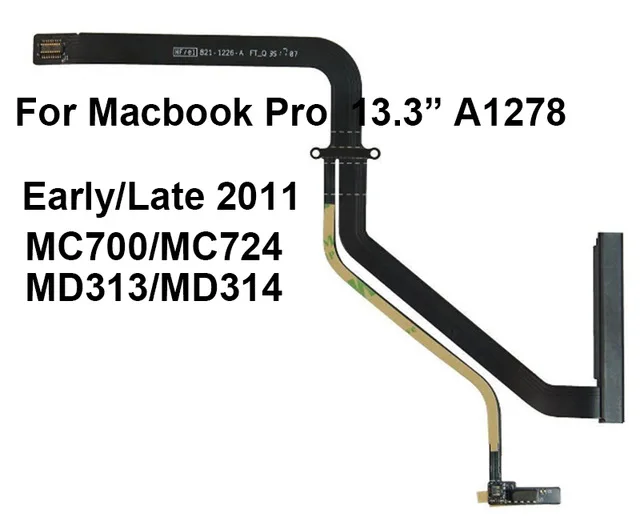 Новинка гибкий жесткий диск 821-1226-A для Macbook Pro 13 A1278 кабель жесткого диска
