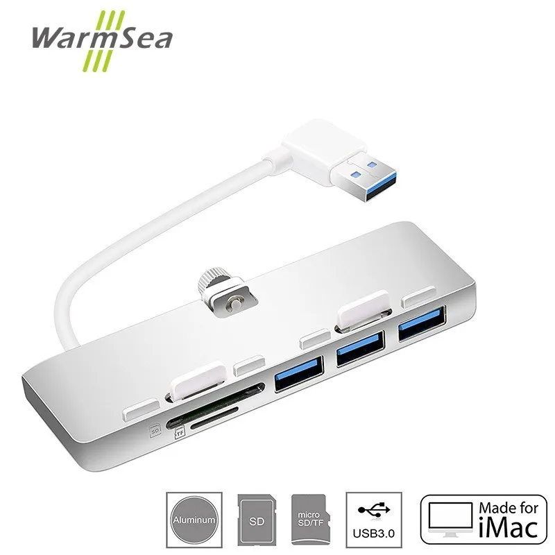 

USB C HUB Type C Adapter USB 3.0 Hub with SD/TF Card Reader 3 USB 3.0 Ports for MacBook Pro iMac Slim Unibody PC Computer