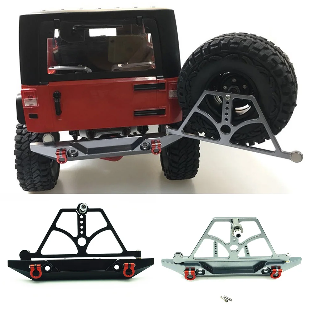 

For AXIAL SCX10 Jeep Tire Carrier Simulation Rear Bumper High-strength Metal