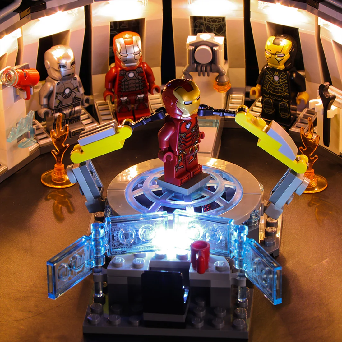 

Vonado DIY LED Light Model Building Block Modified Kit for LEGO Iron Man's Mech Display 76125 Gift Toy For Kids (Only LED Light)